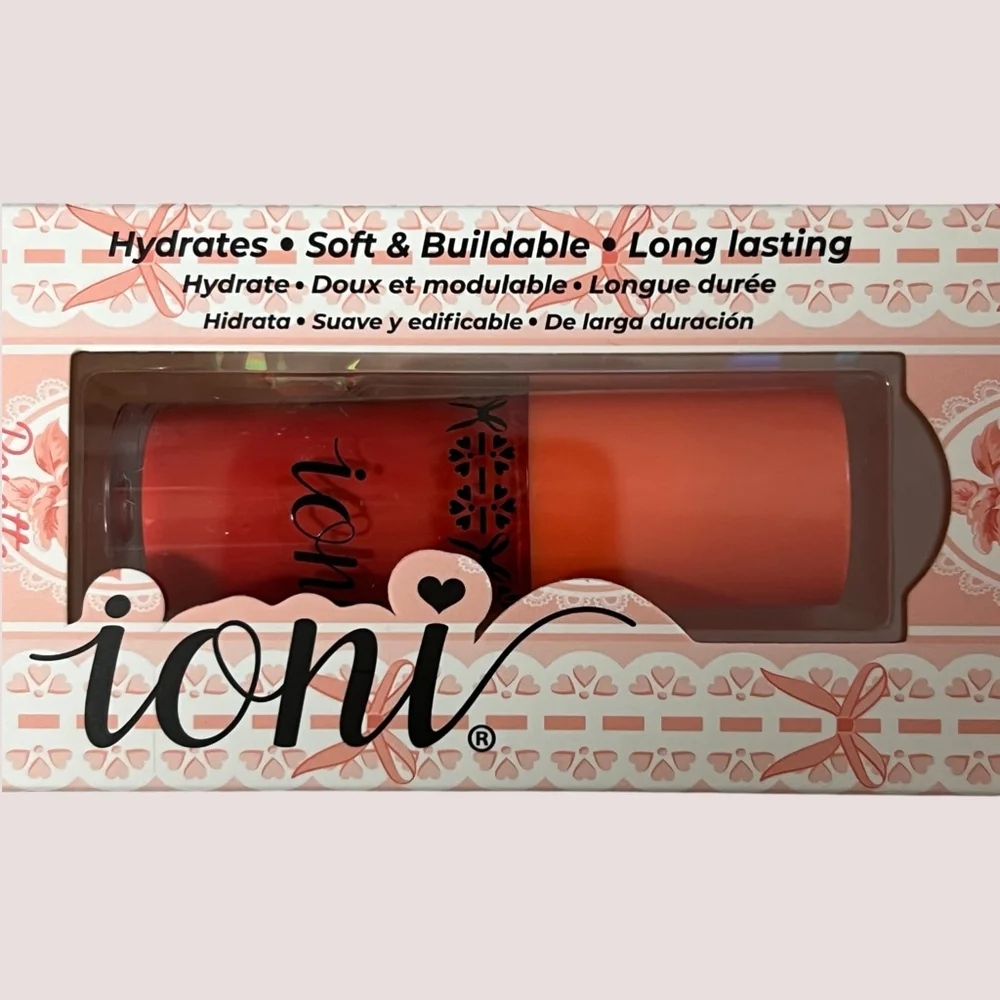 Ioni Liquid Blush Duo Set Soft Pink & Rosette Hydrating Buildable Long Lasting